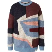 Iriedaily Jersey 'Fady' beige / marino / azul ahumado / borgoña