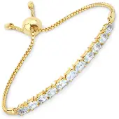 Rafaela Donata Pulsera azul claro / dorado