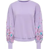 ONLY Sudadera 'ONLBROOKE' marrón / lila / rosa / blanco
