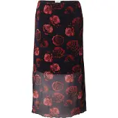 ONLY Falda 'CARROSETTA' rojo claro / rojo oscuro / negro