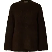 Selected Jersey talla grande 'SLFGabriella' marrón oscuro