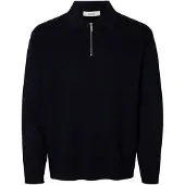 Selected Media Cremallera Jersey Hombres Azul XXL