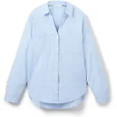 Tom Tailor Blusa azul claro / blanco