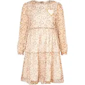 Happy girls Vestido beige / chocolate / naranja / blanco