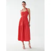 BWLDR Vestido 'LANA MIDI DRESS' naranja oscuro