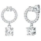 Lulu & Jane Pendientes plata / transparente