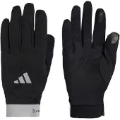 Adidas Guantes deportivos 'Running CLIMAWARM' gris basalto / negro