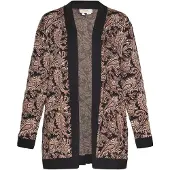 Usha Cárdigan crema / marrón castaño / negro