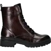 Tamaris Botines con cordones rojo vino