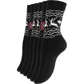 Yenita Calcetines rojo vivo / negro / blanco