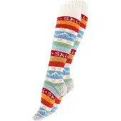 Stark Soul Calcetines hasta la rodilla 'Hygge' azul / naranja / rojo / blanco lana