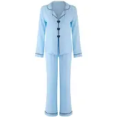 Trendyol Pijama azul claro / azul oscuro