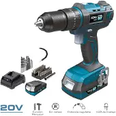Koma Tools 8420, taladro percutor, color plateado, talla única / enchufe europeo, 220V, color plateado, talla única
