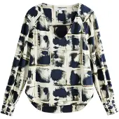 Next Blusa crema / navy / oliva