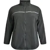ACTIVE By Zizzi Chaqueta polar 'Aodi' gris oscuro / blanco
