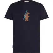Icebreaker - Merino 150 Tech Lite S/S Tee Bear Tour - Camiseta de merino size S, azul