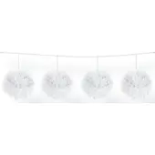 Folat Lámpara colgante con borlas blancas