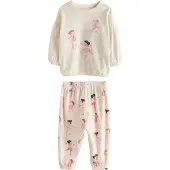 Next Pijama marrón oscuro / rosa / blanco