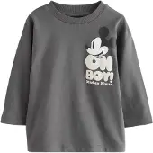 Next Camiseta 'Mickey Mouse' gris / negro / offwhite