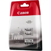 Canon BCI-15BK: 2x cartucho de tinta negro (original)