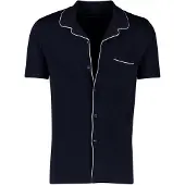 Schiesser Pijama corto azul oscuro / blanco