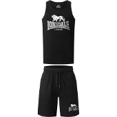 Lonsdale Chándal 'Polmood' negro / blanco