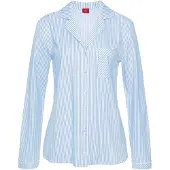 s.Oliver Red Label Camiseta para dormir azul claro / blanco
