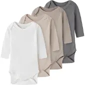 TWO SOON Pijama entero/body gris / taupe / blanco