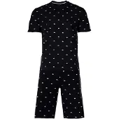 Lacoste Pijama corto negro / blanco