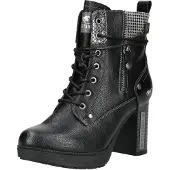 Mustang Botines con cordones 'Nana' marino / gris claro / negro