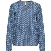 ONLY Blusa azul / blanco