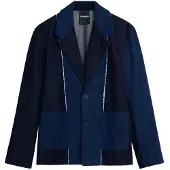 Desigual Chaqueta saco azul / azul noche / blanco