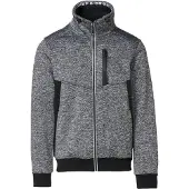 KOROSHI Sudadera con cremallera gris / negro