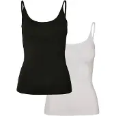 Urban Classics Top negro / blanco
