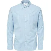 Selected Camisa 'SLHRick' azul claro / blanco