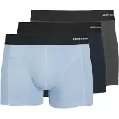 Jack & Jones Calzoncillo boxer 'JACPhilip' navy / azul claro / gris basalto / blanco