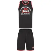 Lonsdale Chándal 'Pewsey' rojo vivo / negro / blanco