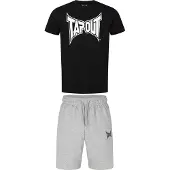 TAPOUT Ropa para correr 'Walker' gris moteado / negro