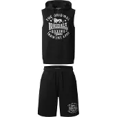 Lonsdale Ropa para correr 'Shotley' negro / blanco