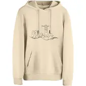 Cotton Prime Sudadera 'Leuchtturm - Moin' beige claro / negro