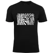 Cotton Prime Camiseta 'Black & White Zebra Eye' negro / blanco