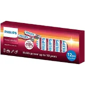 Philips Power Pilas alcalinas LR03 Micro AAA (12 unidades)