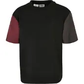 Urban Classics Camiseta gris / burdeos / negro