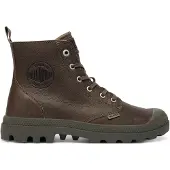 Palladium Botas con cordones marrón oscuro