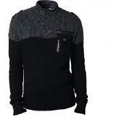 KOROSHI Jersey gris oscuro / negro