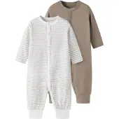 TWO SOON Pijama brocado / blanco