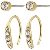 Pilgrim Pendientes 'Gionni' oro / transparente