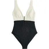 Mint Velvet Traje de baño negro / blanco lana