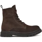 Tamaris Botines con cordones marrón oscuro