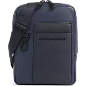 Piquadro Finn Bolsa de hombro Piel natural 18 cm azul